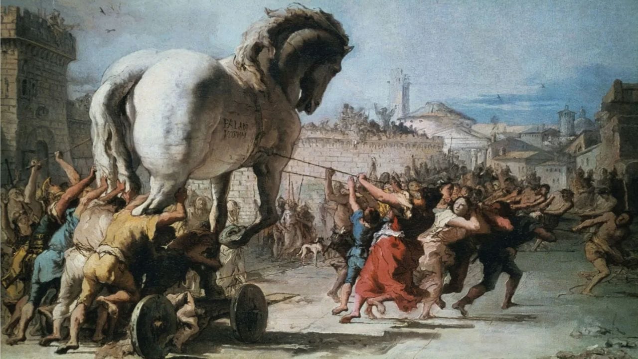 Trojan Horse Is A Wooden Horse Constructed By Greeks To Gain Entry Into Troy